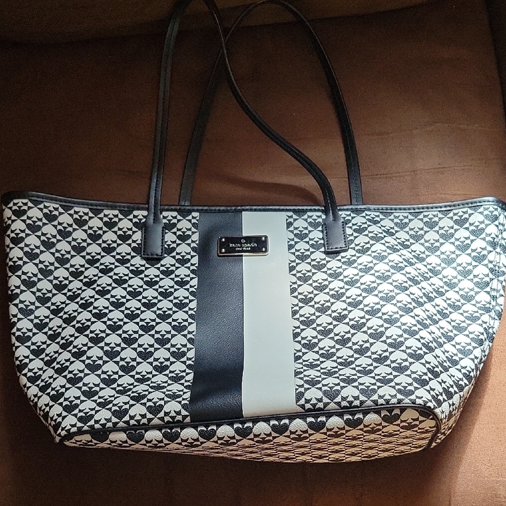 Kate Spade Black and White Geometric Tote